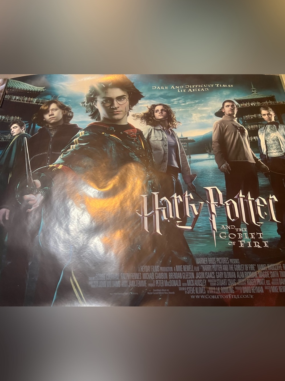 Vintage Harry Potter & the Goblet of Fire Double Sided Movie Poster